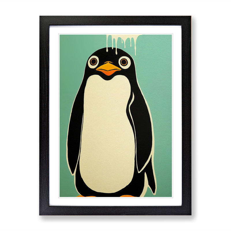 Little Penguin - Framed Print, Black, 46cm H x 34cm W x 2cm D