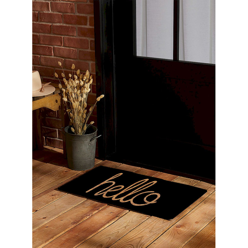 Tapis d'entrée antidérapant pour l'extérieur 48 po x 18 po Asiya
