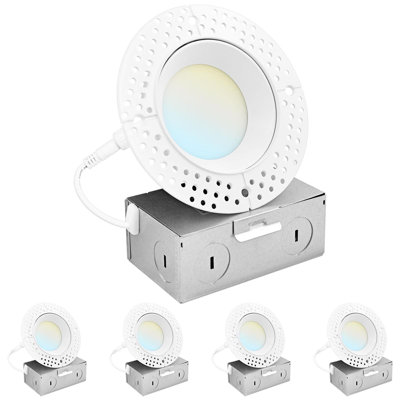 3'' Dimmable Air-Tight IC Rated LED Canless Recessed Lighting Kit