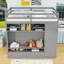 2 Drawers Full Loft Bed With Shelves, LED Lights And Wardrobe-1903597347