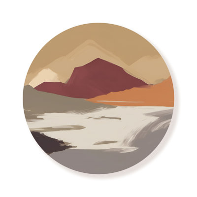 Red Mountain Abstract Circle