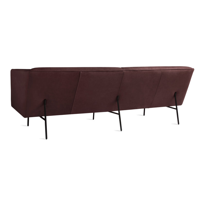 Dandy Sofa, 32" H x 86" W x 37" D, Oxblood Genuine Leather