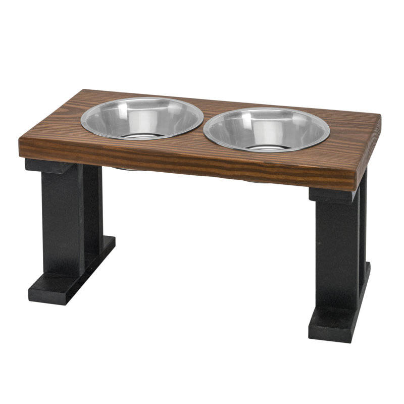 Elevated Feeder, Black/Chestnut, Medium (12")