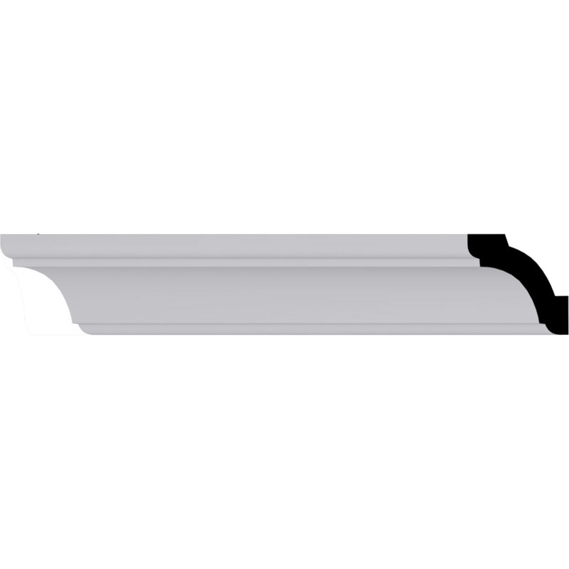 1 1/2"H x 1 1/2"P x 2 1/8"F x 94 1/2"L Edinburgh Crown Moulding