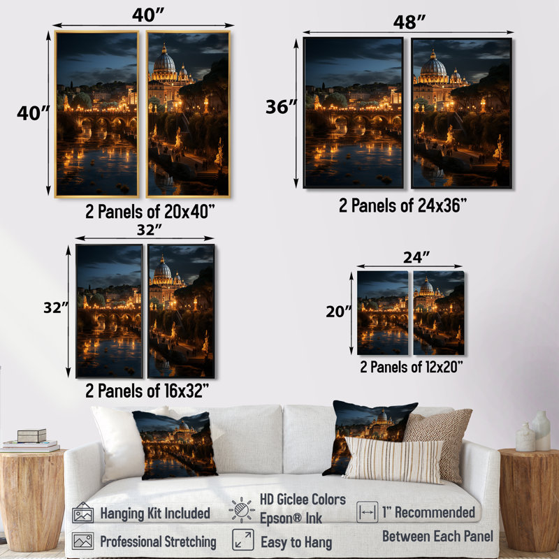 Italie, Cité du Vatican, reproduction d'art traditionnel sur toile, 36" H x 48" W, Wrapped Canvas, Does Not Apply
