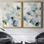 Indigo Ginkgo I - ensemble de 2 peintures sur toile encadrées-506617509-506617508