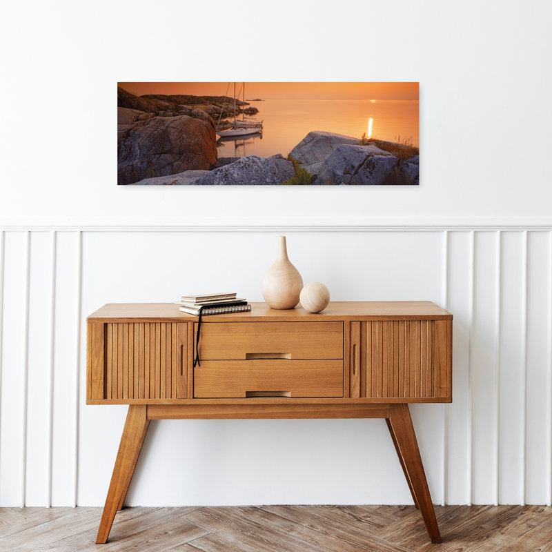 Sailboats On The Coast Lilla Nassa Stockholm Archipelago Sweden by Chad Ehlers - Wrapped Canvas Panoramic Print