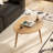 33.5"W Solid Oak Modern Coffee Table-1701764868