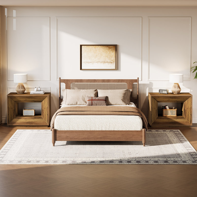 Grande table de chevet surdimensionnée avec rangement pour la chambre à coucher
