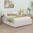 Upholstered Platform Bed With Trundle-1192086133