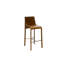 Minimalist Orange Saddle Leather Bar Stool-424466953