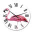 Flamant rose sur fond blanc III - Horloge murale traditionnelle-1460229475