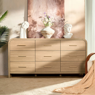 Modern 9-Drawer Dresser - 63" Luxury Storage System