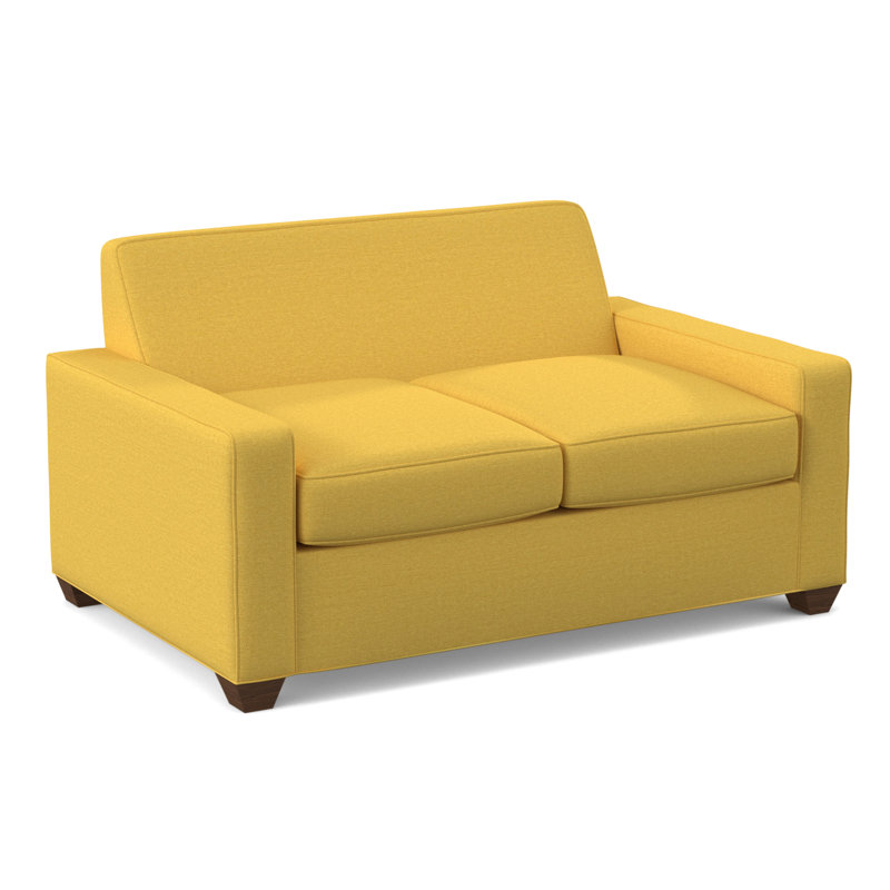 Avery 72" Square Arm Sofa, Montana Walnut, Antic Mimosa