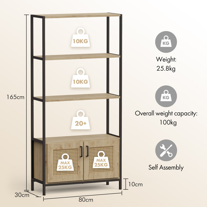 165cm H x 80cm W Standard Bookcase