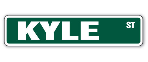 Plaque de rue Kyle en plastique robuste 4 po x 18 po