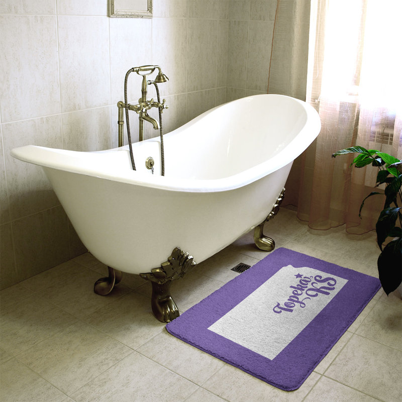 Tapis pour salle de bain kansas topeka, l 21 po x L 34 po, Mauve