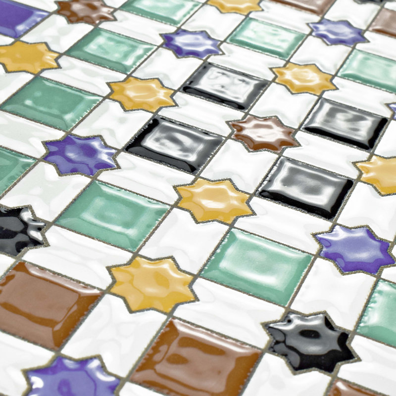Sevillano Giralda 8" x 8" Ceramic Patterned Tile