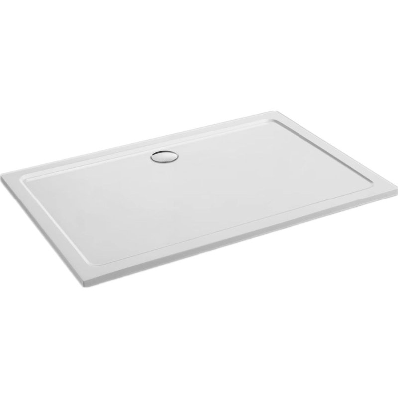 Gelcoat Stone Low Profile Modern Rectangular Shower Tray - Multiple Sizes, 3 cm H x 80 cm W x 70 cm D