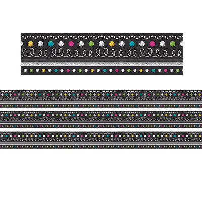 Teacher Created Resources Chalkboard Rolled Border Trim