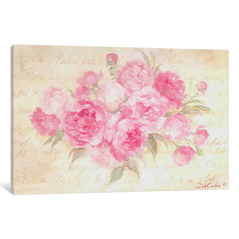 Peonies Passion by Debi Coules - Wrapped Canvas Painting, 66.04 cm H x 45.72 cm W x 1.91 cm D