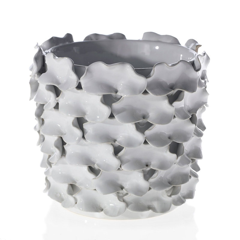 Ceramic Pot Planter, 6.75" H x 6.5" W x 6.5" D