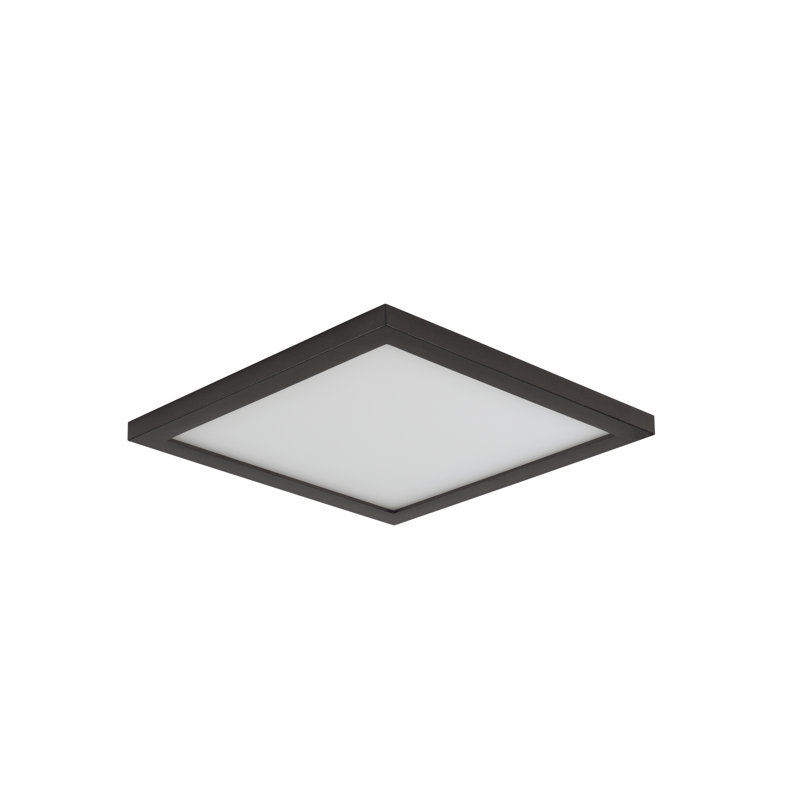 Methel LED Flush Mount, 0.5" H x 9" W x 9" D, Bronze