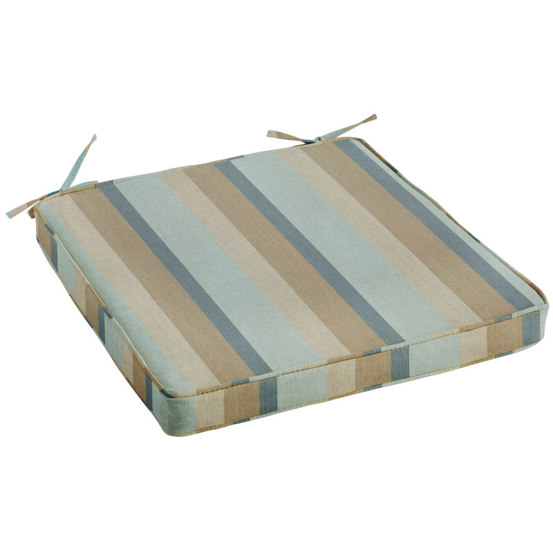Sunbrella Outdoor 2'' Dining Chair Cushion, Gateway Mist Sunbrella
