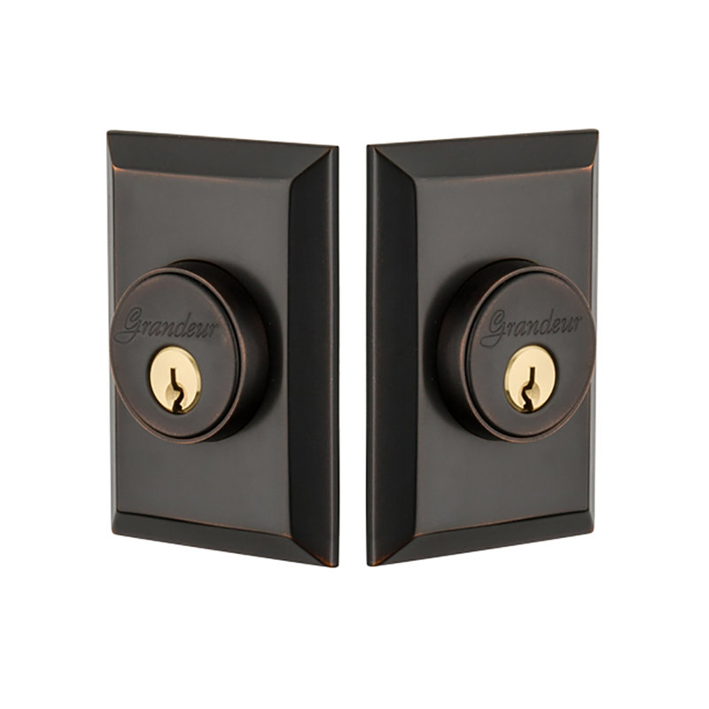 Fifth Avenue Double Cylinder Deadbolt, Timeless Bronze, 2.75"