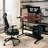 40" L Height Adjustable Computer Table with Hutch-62936335