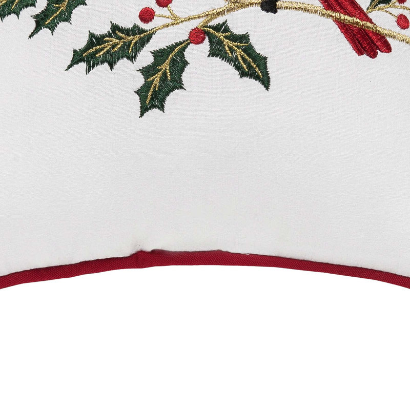 Cardinal Holly Pillow