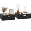 Floating Nightstands Set of 2 Wall-Mounted Bedside Tables White Ribbed 1-Drawer 40x30x15cm No Legs Low Profile-777920509