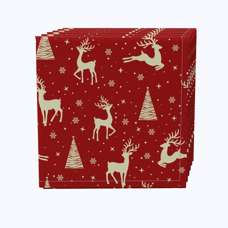 Elmaze 100% Cotton Abstract Square Napkin