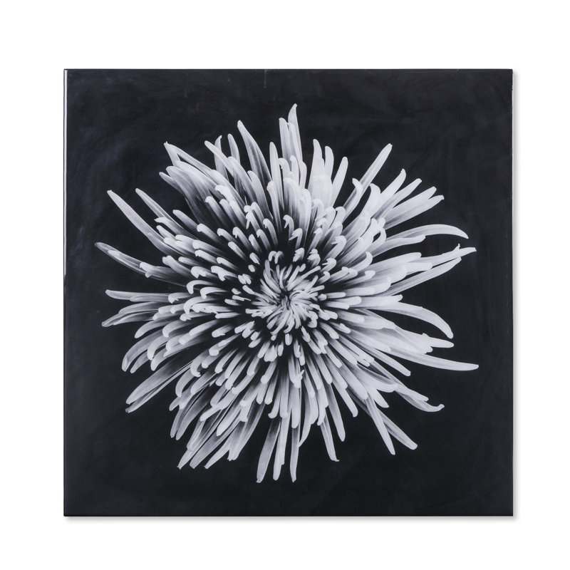 Black And White Flower Epoxy A Print