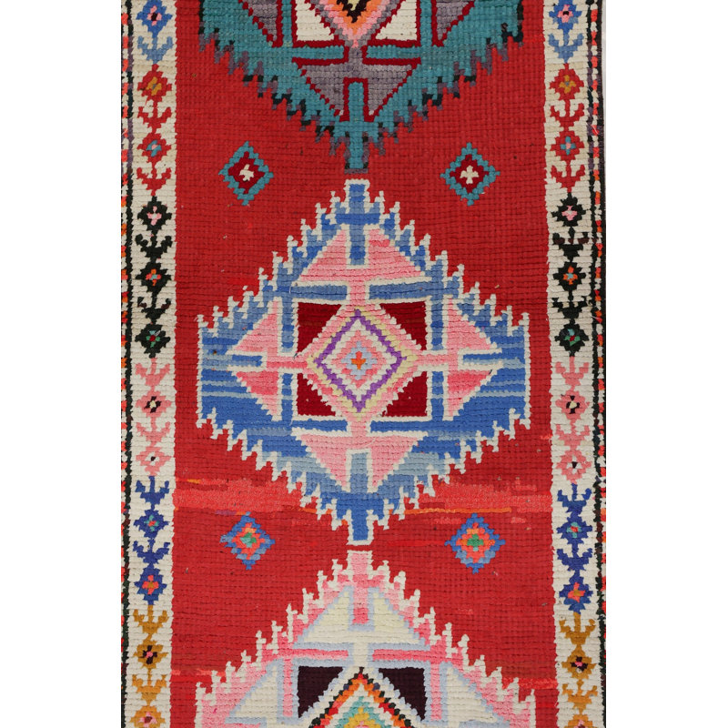 Vintage Turkish Village Rugs One-of-a-Kind Runner 2'1" X 12'1" Area Rug