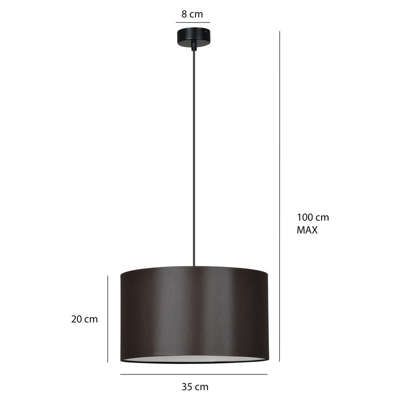 Pascua 1 - Light Drum Pendant, Wenge
