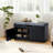Upholstered Shoe Storage Bench-666009348