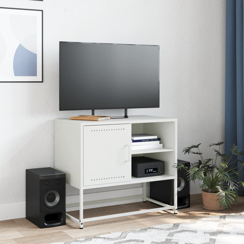 Akasia Unfinished TV Stand for TVs up to 24", Olive Green, 60.5cm H x 68cm W x 39cm D