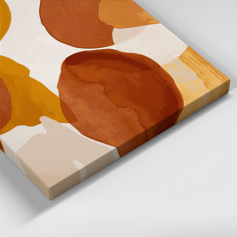 Abstrait aquarelle 91, art mural sur toile brune, H 30 po x l 20 po