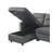 Ivy 81.5" Dark Gray Velvet Reversible Sleeper Sectional Sofa With Storage Chaise And Side Pocket-2076080504