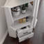 Armoire de bar en bois avec 2 tablettes de rangement ouvertes et 2 tiroirs-2015854439