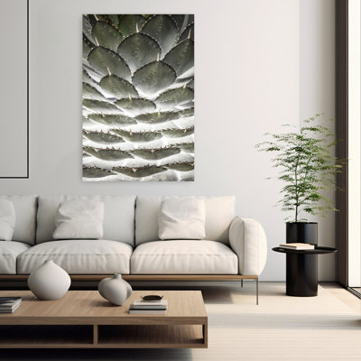 Art contemporain contemporain abstrait serein cactus