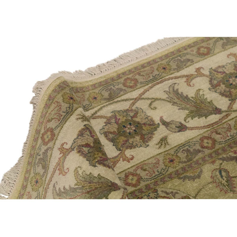 Tapis brun / vert tissé à la main