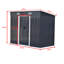 8ft. W x 4ft. D Metal Pent Garden Shed-1388351075