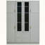 Grand garde-manger de style campagnard moderne de 53,2 po avec portes en acrylique et tablettes réglables-124512702