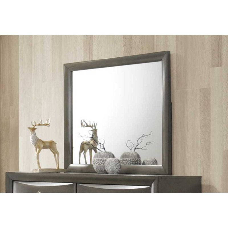 Commode à miroir Malaika, Chêne gris