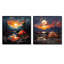 «Seaside Sunset Camp I», ensemble de 2 reproductions d'art sur toile-596675466-596675467