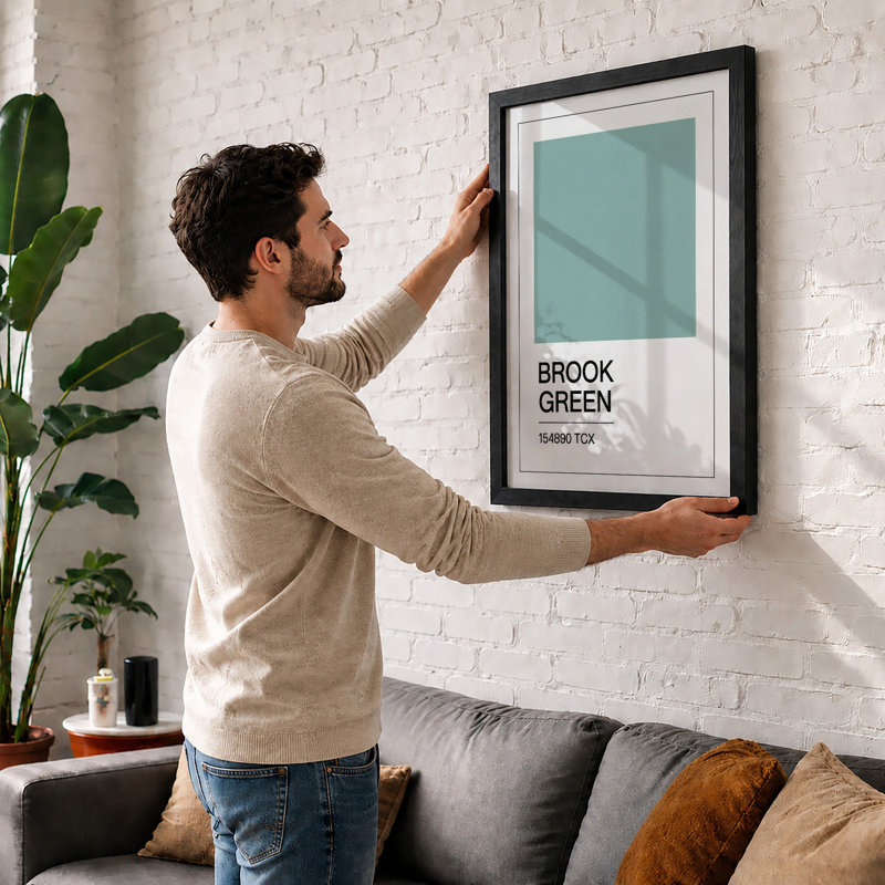 Brook Green Minimalist - Print, A4 - 29.7 x 21.0 cm, White