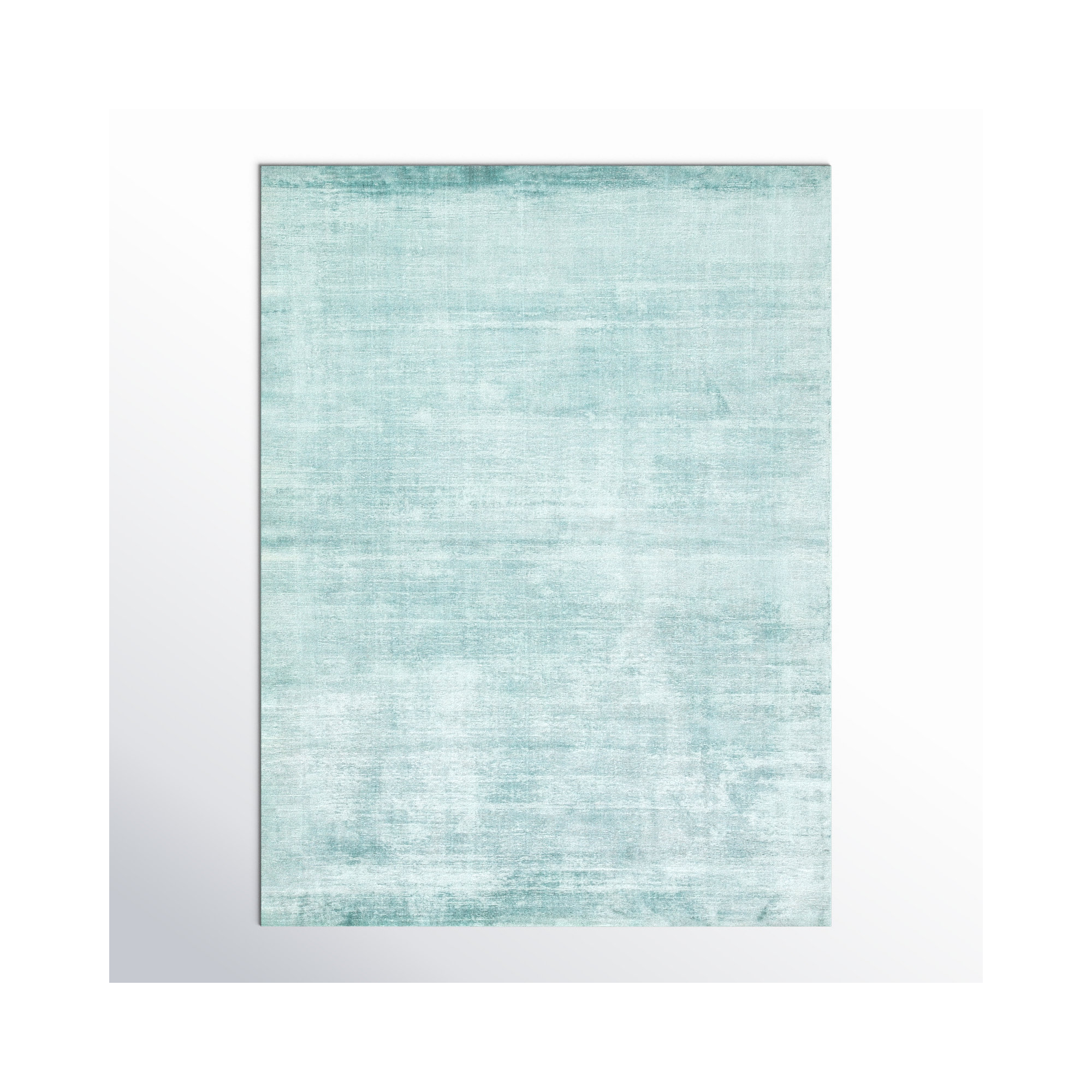 Owens Handmade Viscose Aqua Blue Rug, Rectangle 9' x 12'