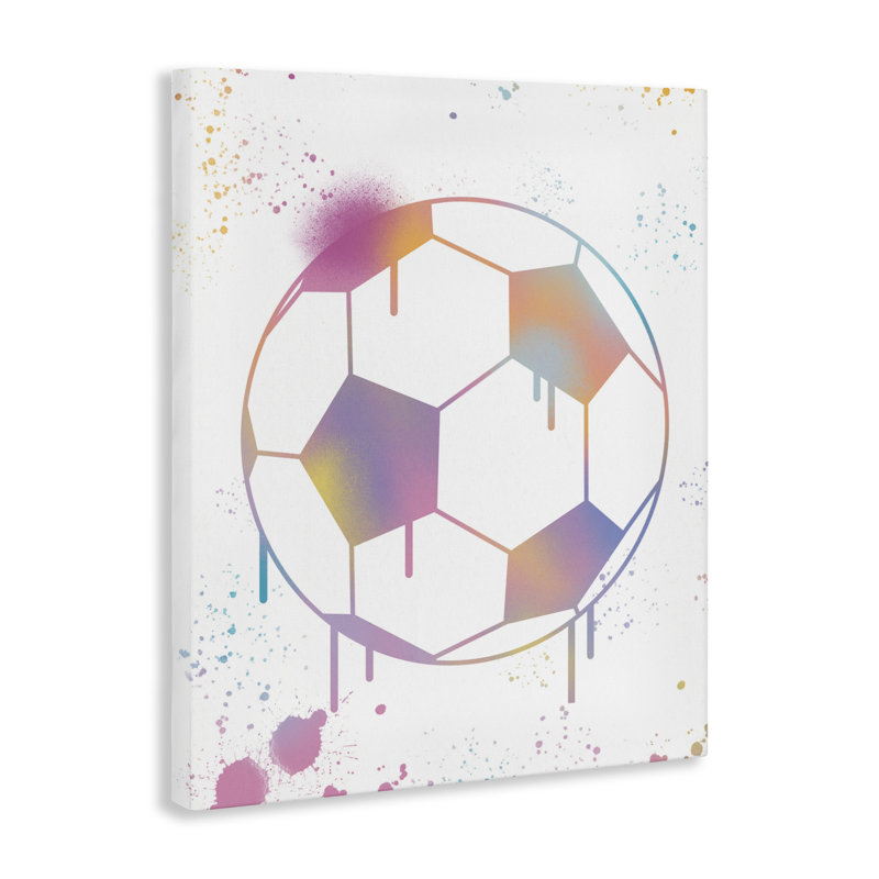 Toile d'égouttage Graffiti Soccer Ball, design par Marcus Prime, H 20 po x l 16 po